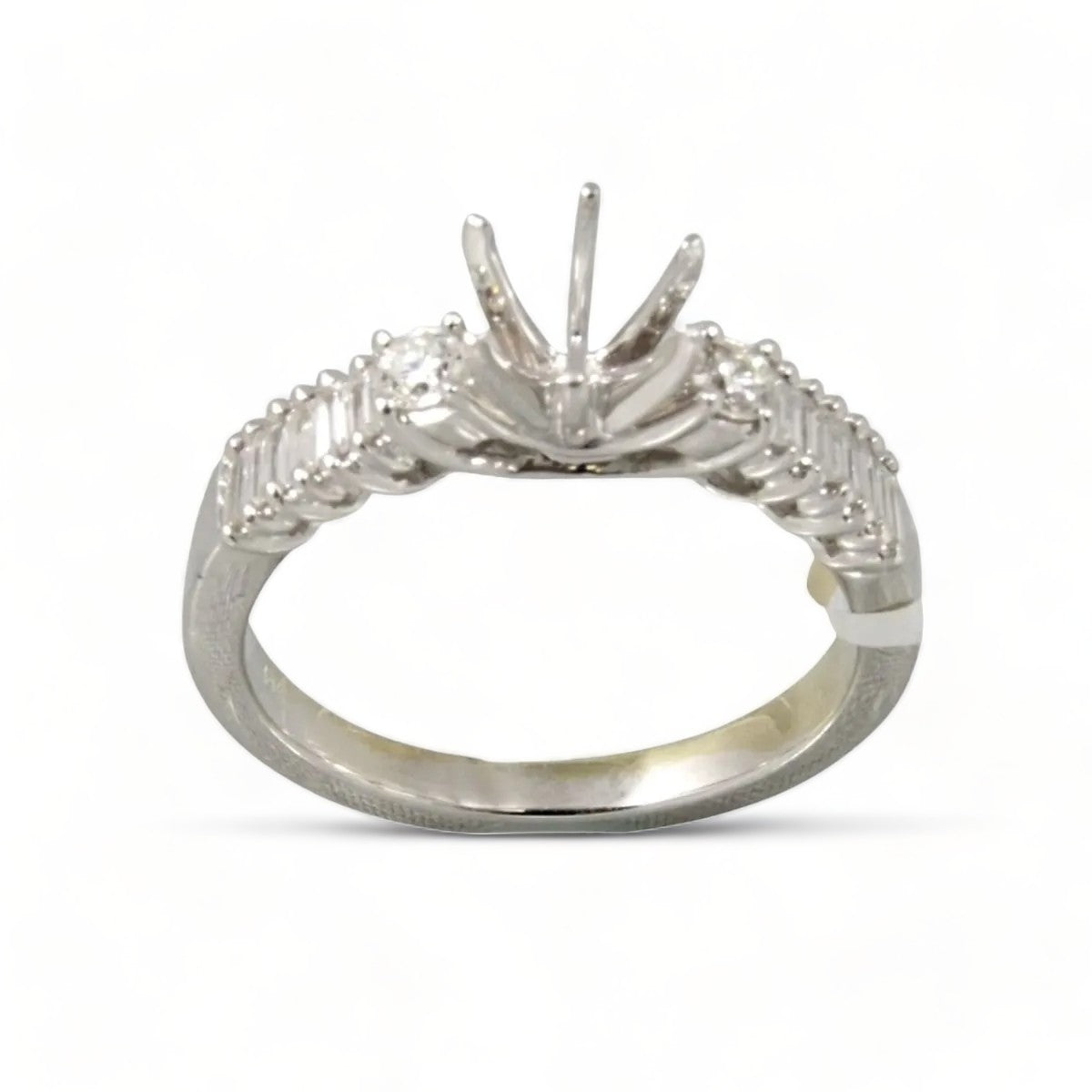 14k White Gold Diamond Wedding Ring image 0