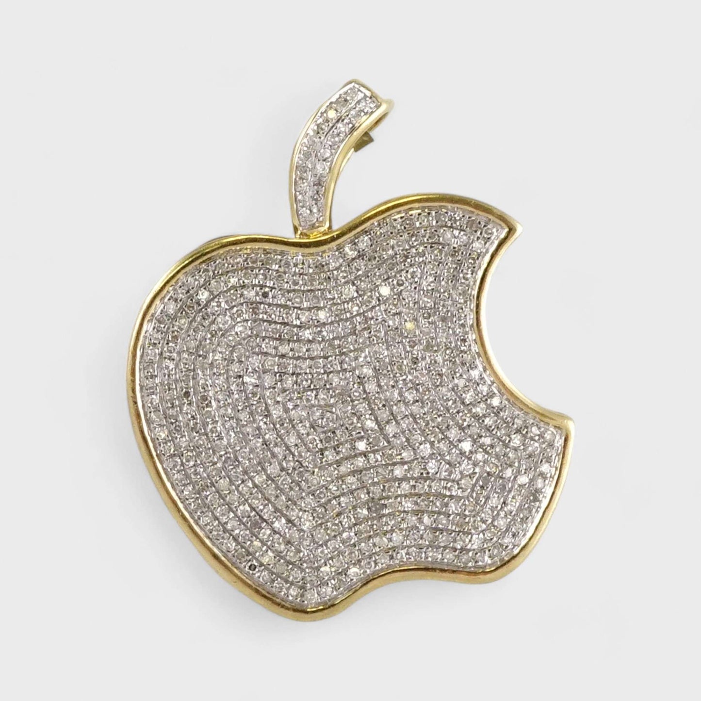 10k Yellow Gold Bitten Apple Pendant image 0