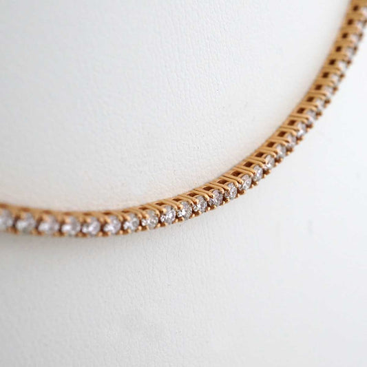 14k Diamond White Gold Tennis Chain image 1