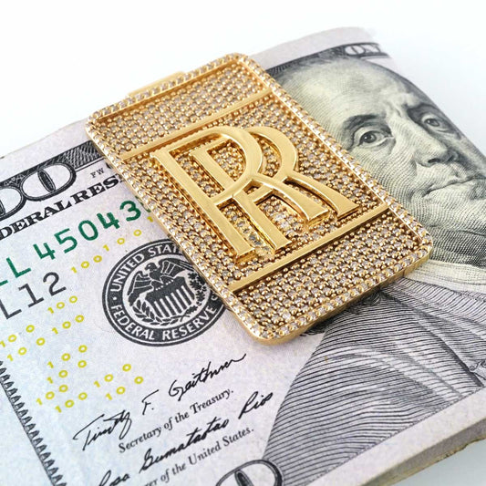 14k Yellow Gold Diamond Rolls Royce Money Clip image 0