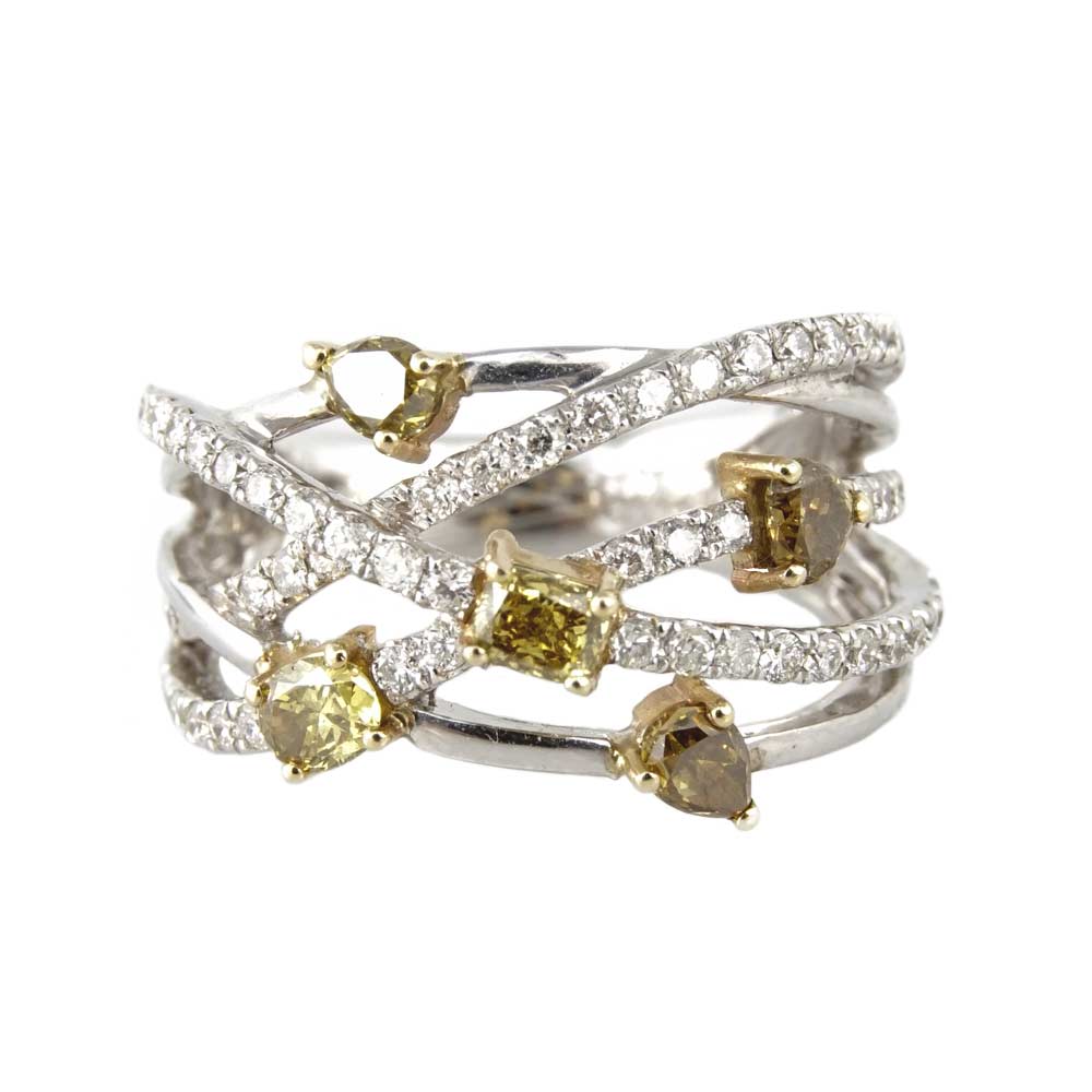 14k White Gold Woman Ring image 1