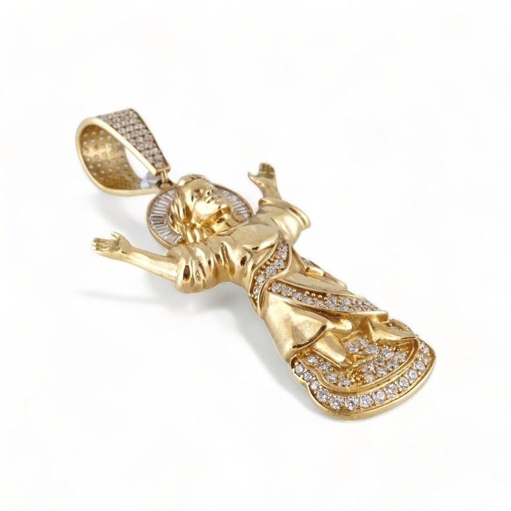 10k Gold Diamond Divino Niño Pendant image 2