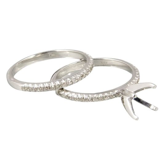 18k White Gold Customized Diamond Wedding Ring image 1