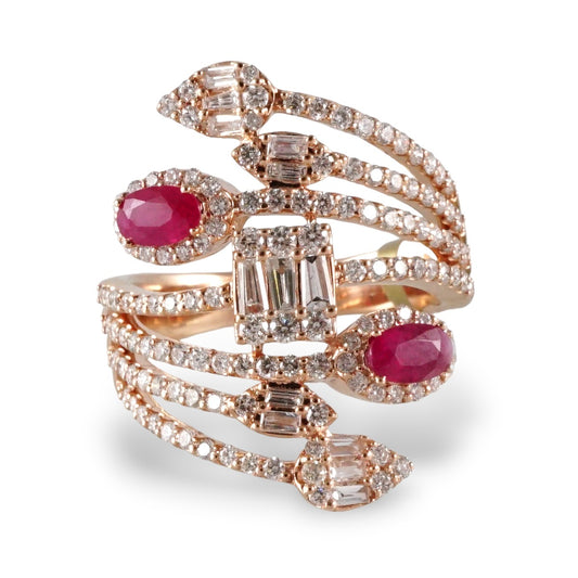 14k Rose Gold Diamond Ring image 1