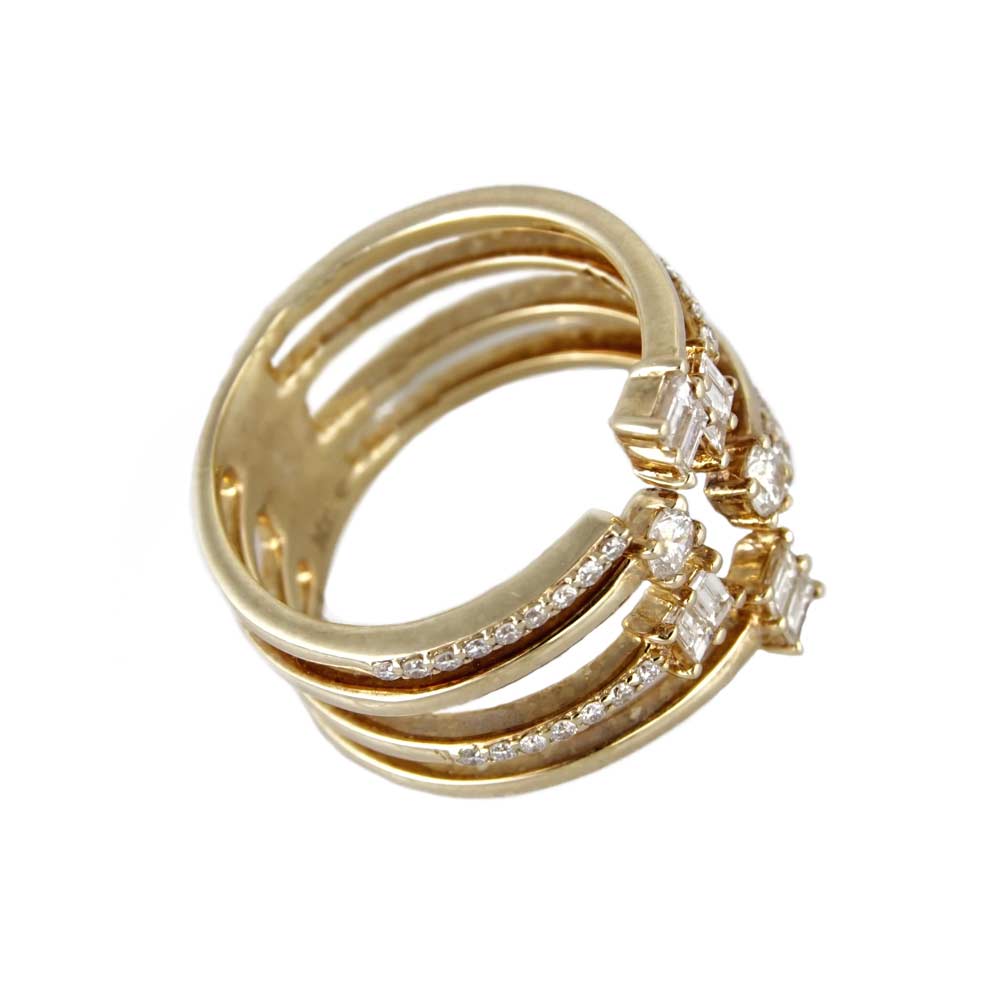 14k Diamond Woman Gold Ring image 2