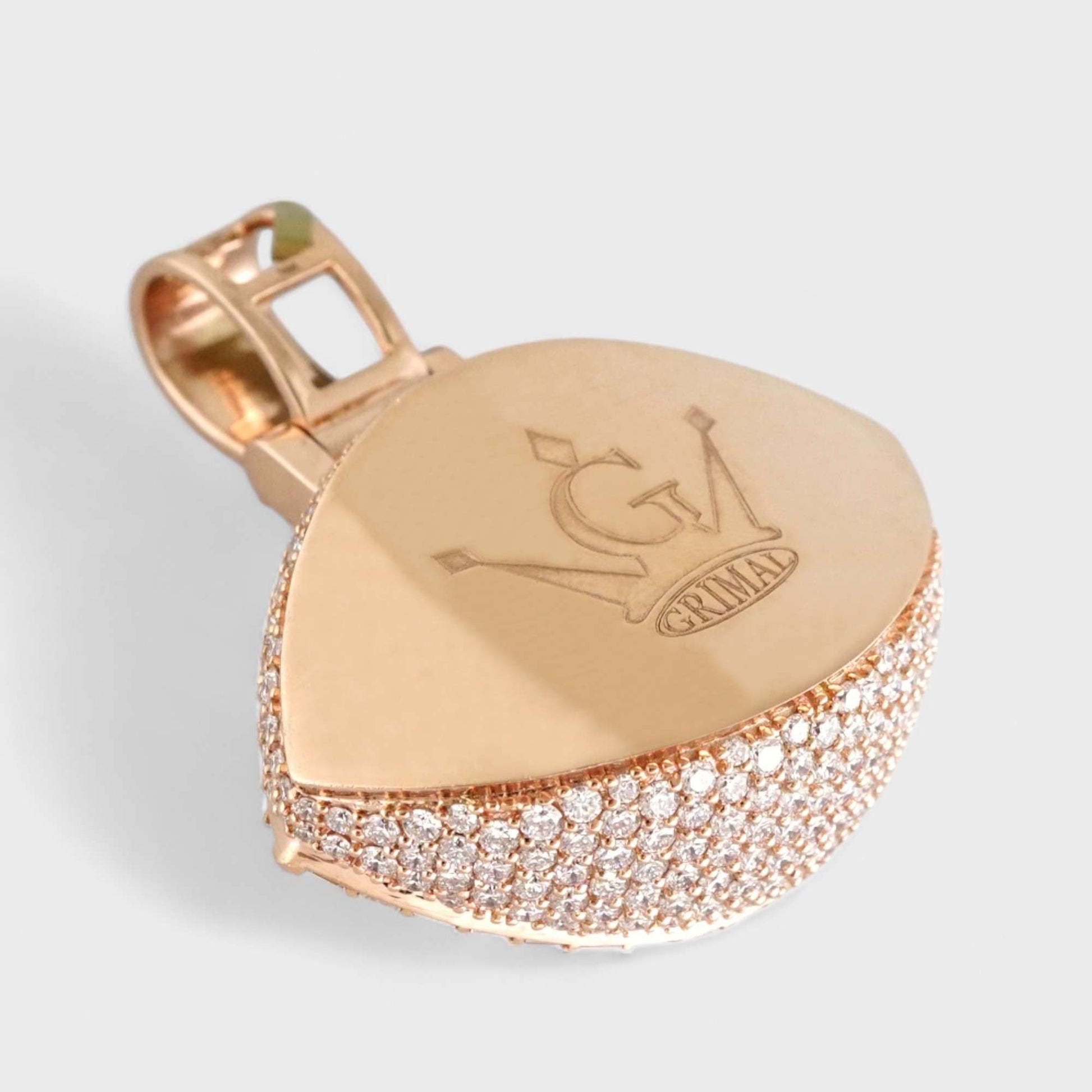 14k Rose Gold Diamond Eye Pendant image 3