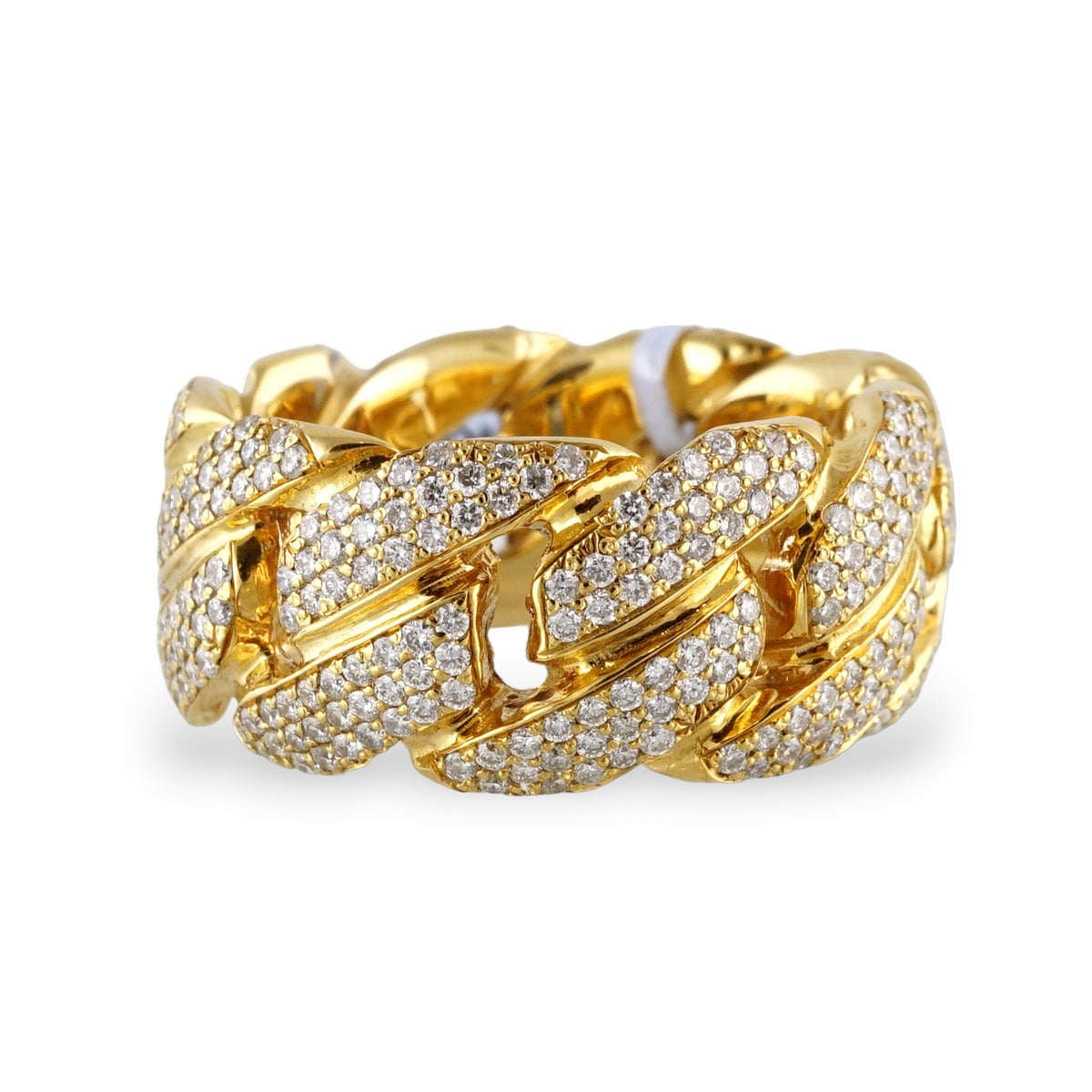 Unisex 10k Yellow Gold Diamond Ring image 1