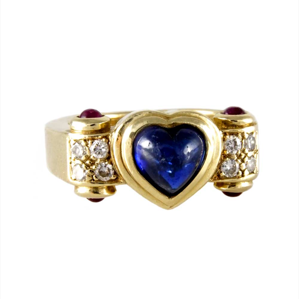 14k Yellow Gold Vintage Stone Ring image 2