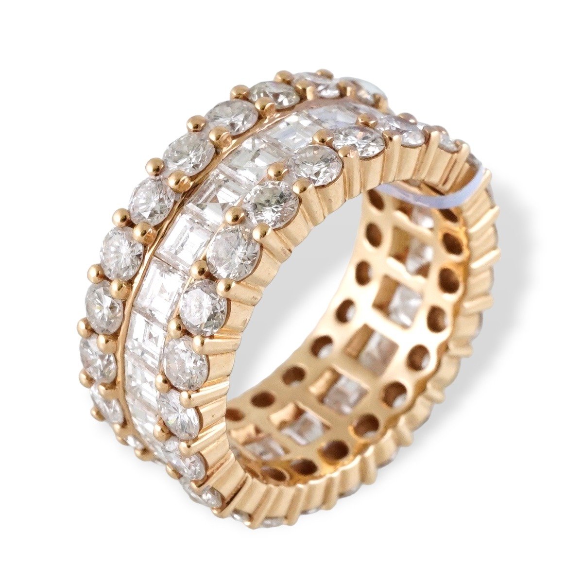 14k Full Diamond Rose Gold Ring for Men image 0
