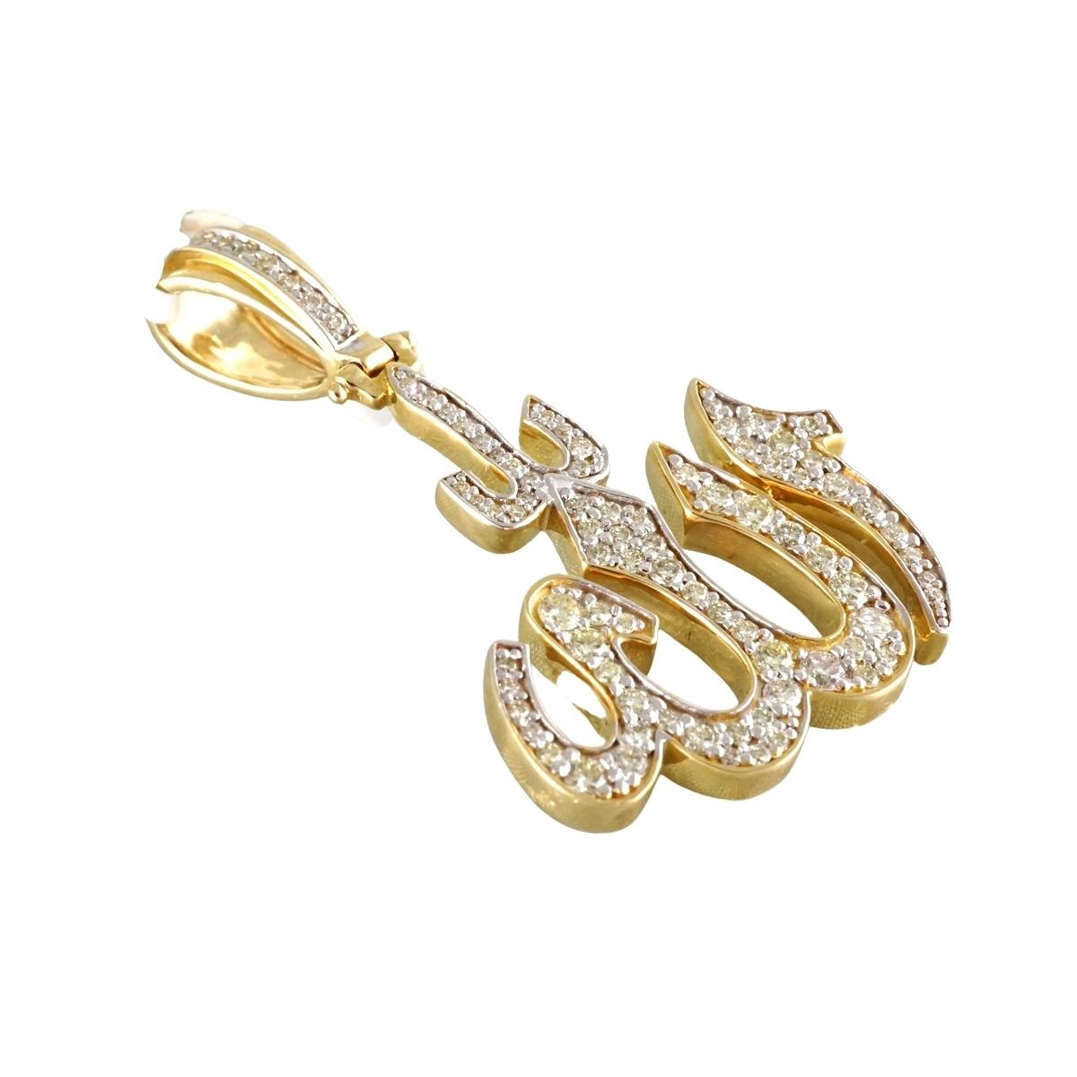 14k Gold Diamond Spiritual Symbol Charm image 1