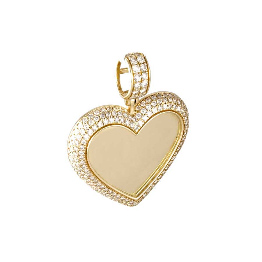 14k Gold Diamond Heart Pendant image 0
