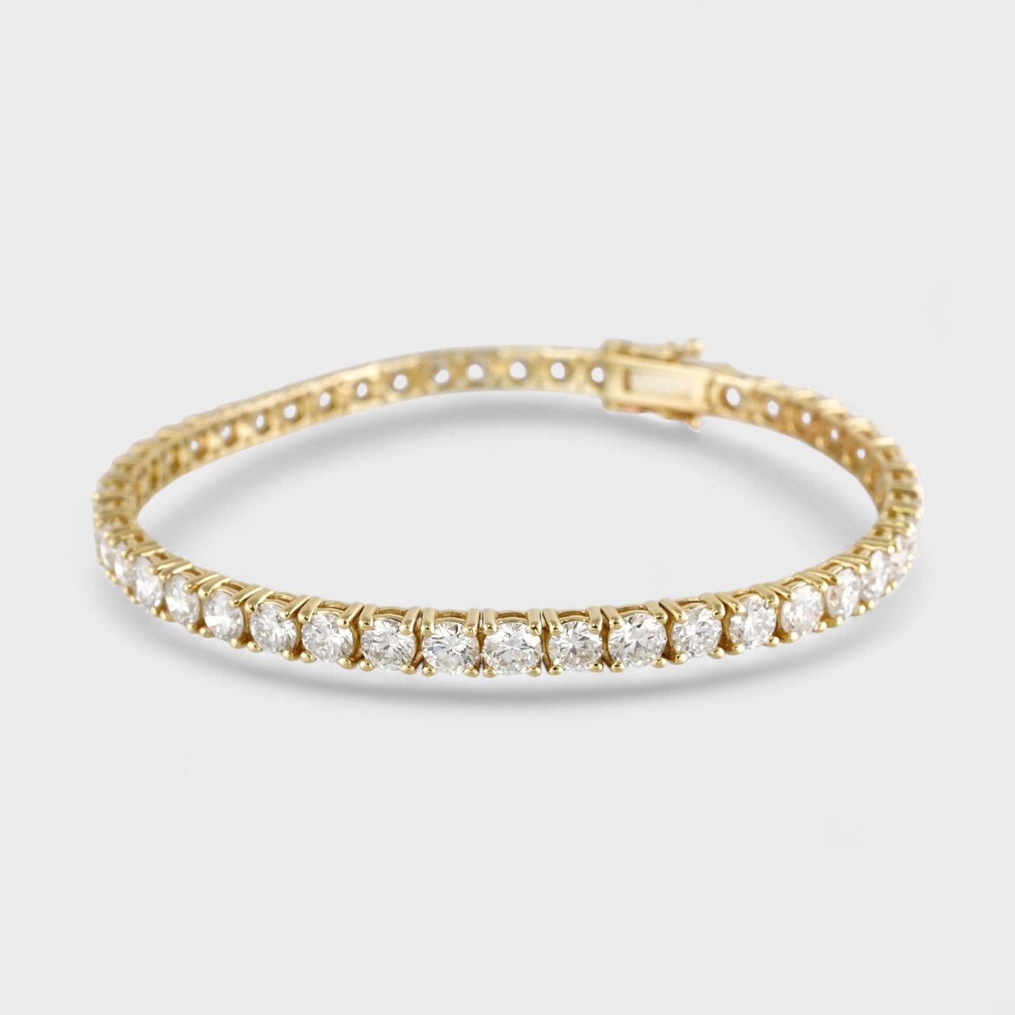 14k Yellow Gold LAB Diamond Tennis Bracelet image 0