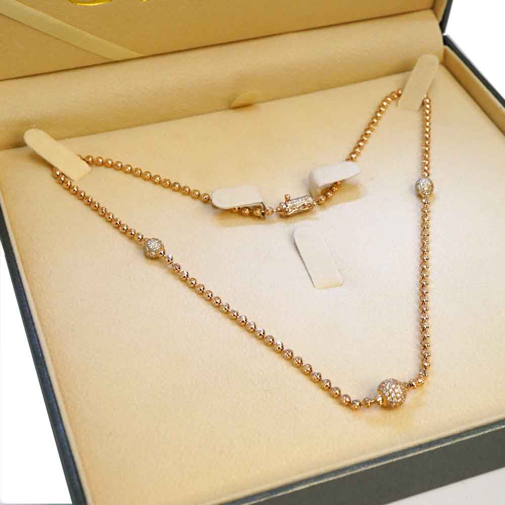 Unisex 14k Rose Gold Ball Chain image 4