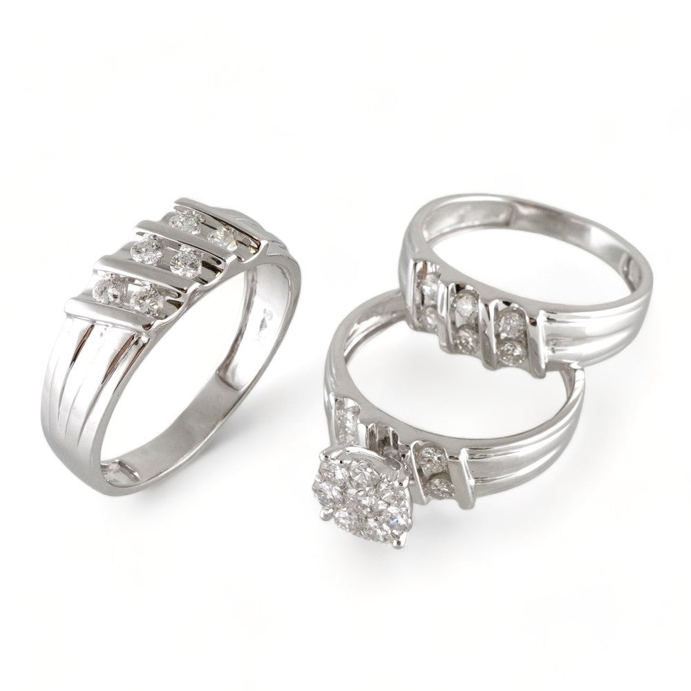 14k White Gold Diamond Engagement Ring image 0