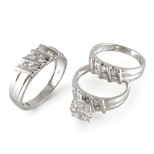 14k White Gold Diamond Engagement Ring image 0