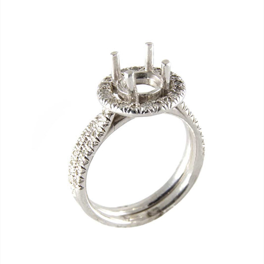 14k White Gold Engagement Ring image 0