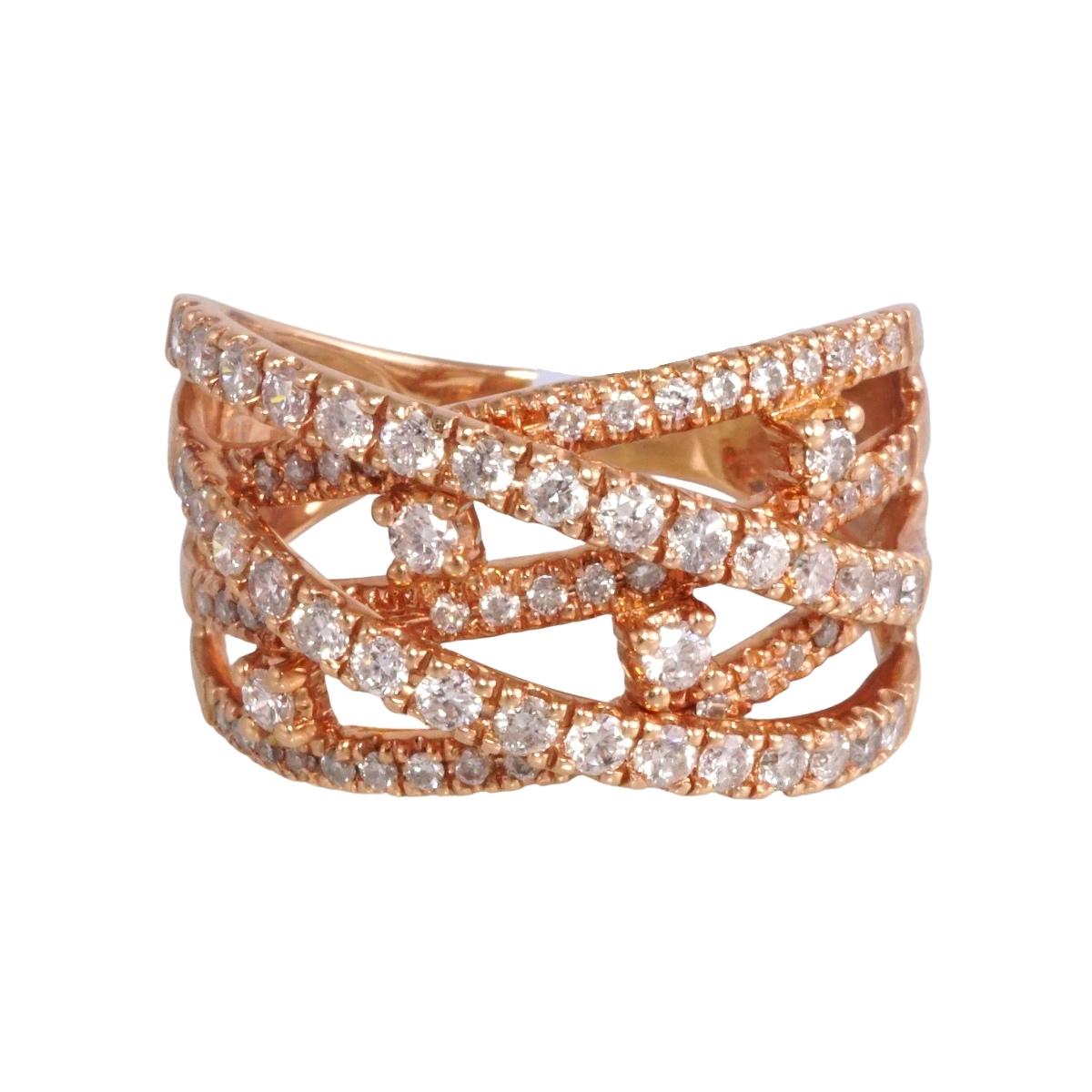 14k Rose Gold Diamond Ring image 1