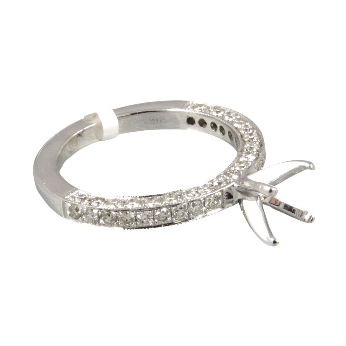 14k White Gold Diamond Wedding Ring image 1