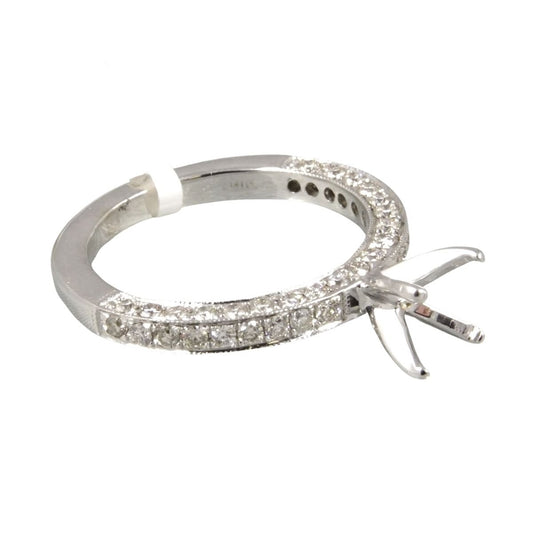 14k White Gold Diamond Wedding Ring image 1