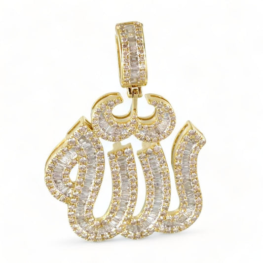 14k Gold Diamond Spiritual Symbol Pendant image 0