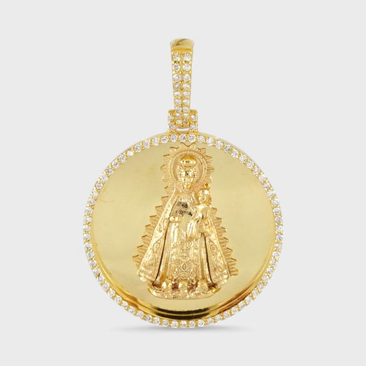 14k Yellow Gold Virgen de Regla Medal image 0