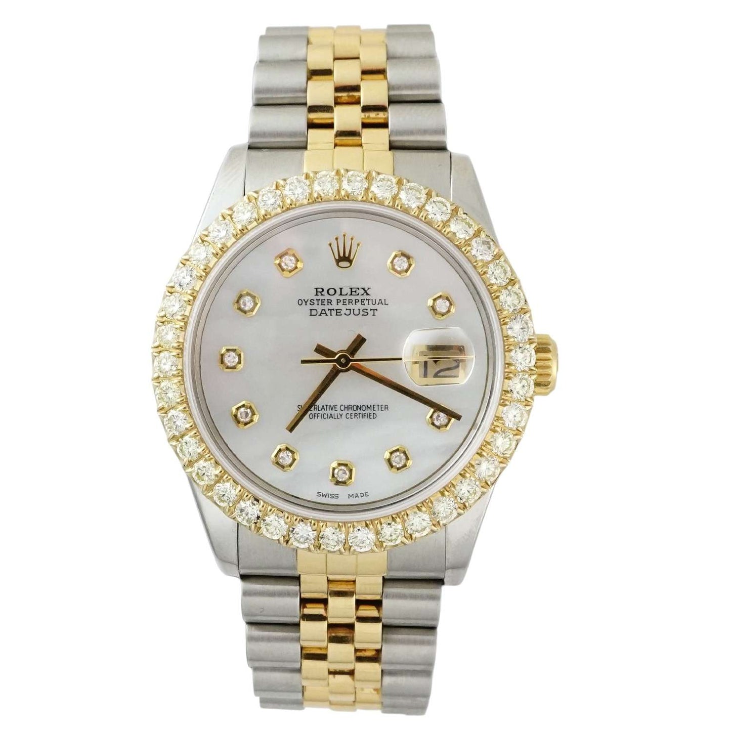 Rolex Datejust Gold & Stainless Diamond Steel 36 mm - Pre-Owned image 0
