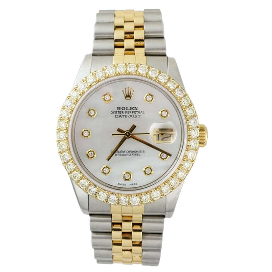 Rolex Datejust Gold & Stainless Diamond Steel 36 mm - Pre-Owned image 0