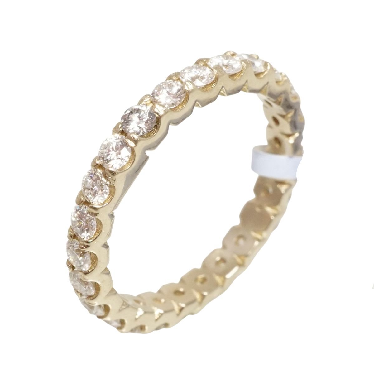 18k Gold Eternity Engagement Ring - White Gold image