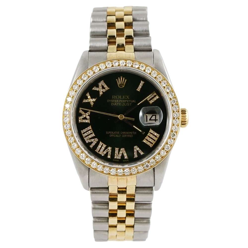 Rolex Oyster Perpetual Diamond Green Bezel 36mm - Pre-Owned image 0