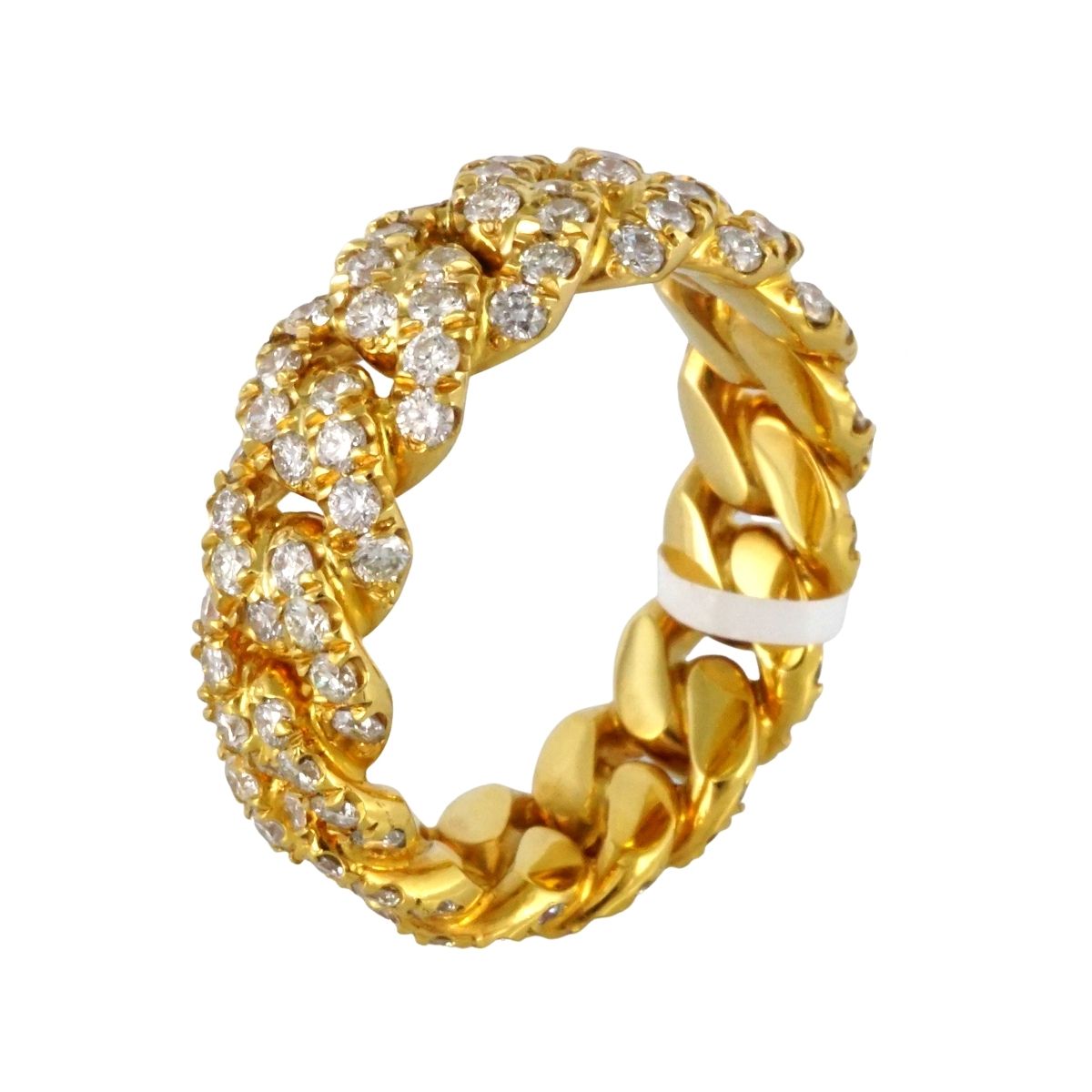 14k Yellow Gold Diamond Ring for Men image 2