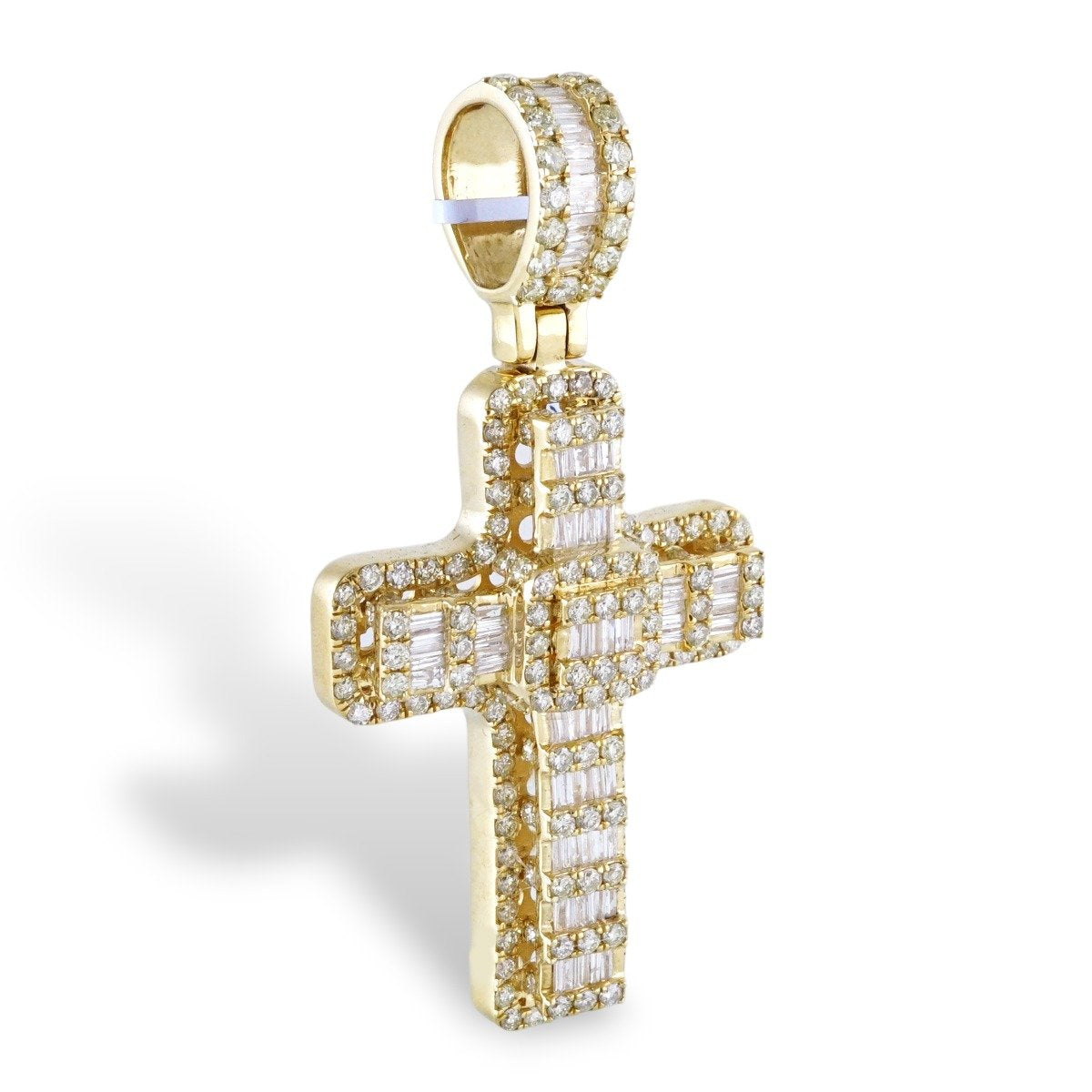 Men's 14k Gold Diamond Cross Pendant image 0