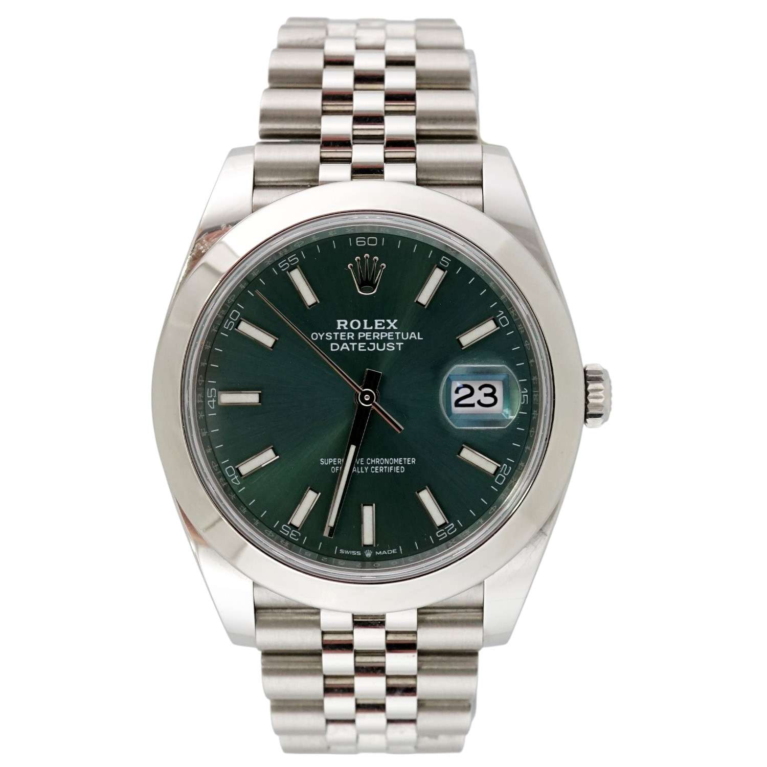 Rolex Datejust 41mm Green Dial Jubilee - Pre-Owned image 0