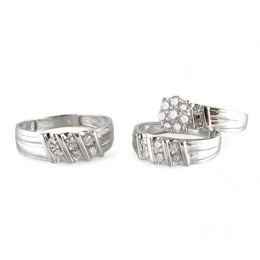 14k White Gold Diamond Engagement Ring image 1