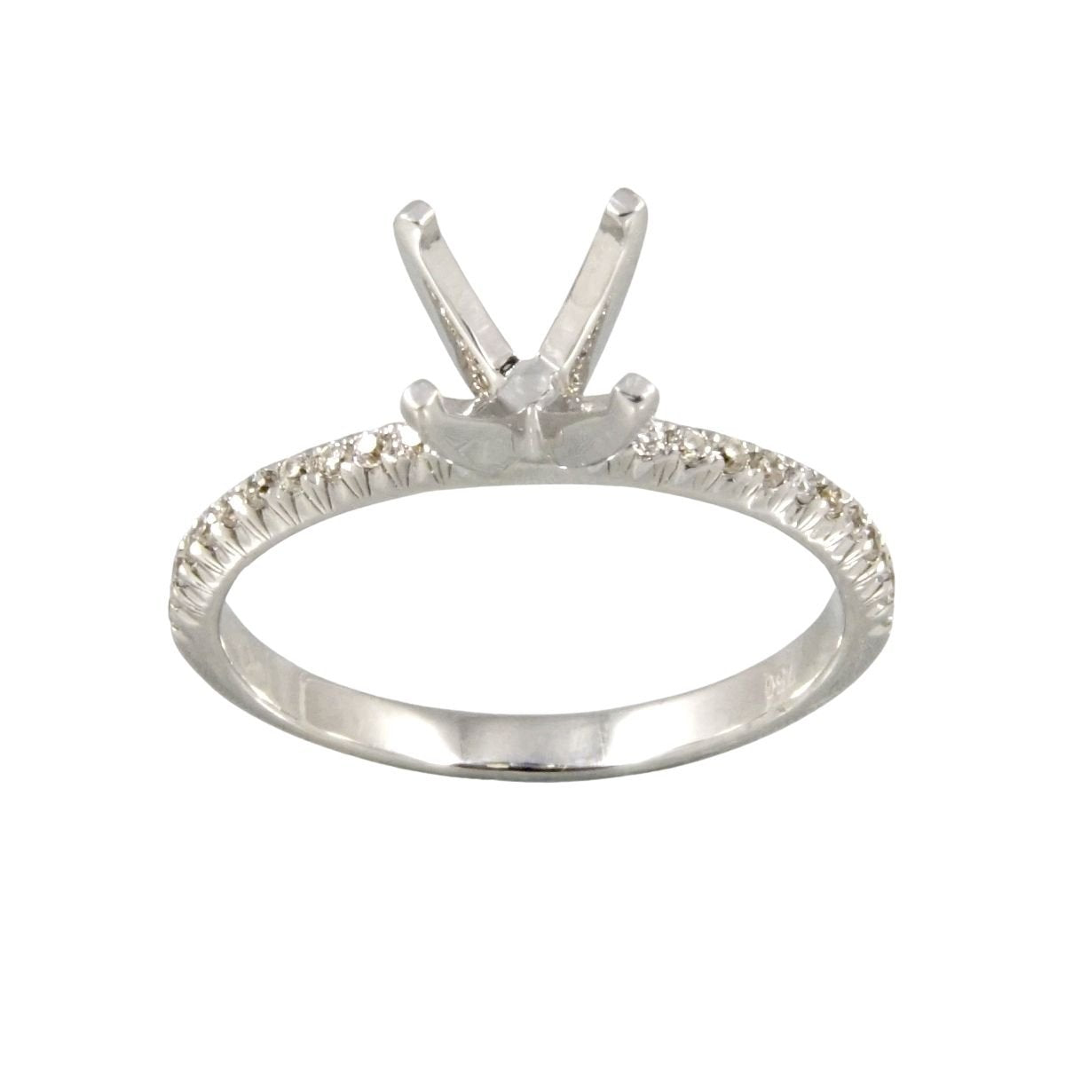 18k White Gold Customized Diamond Wedding Ring image 2