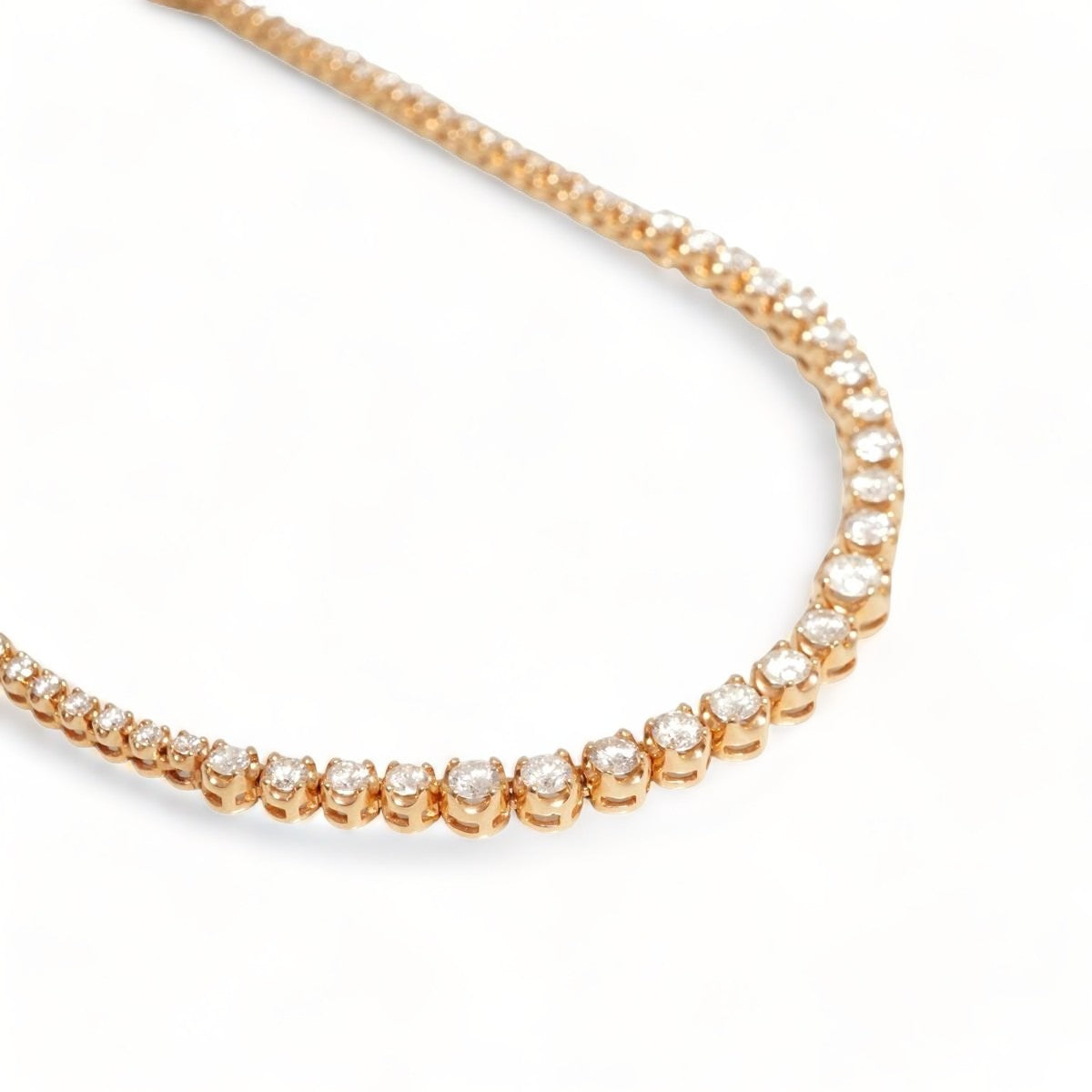 14k Yellow Gold Diamond Necklace image 0