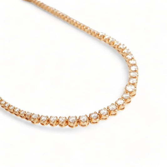 14k Yellow Gold Diamond Necklace image 0