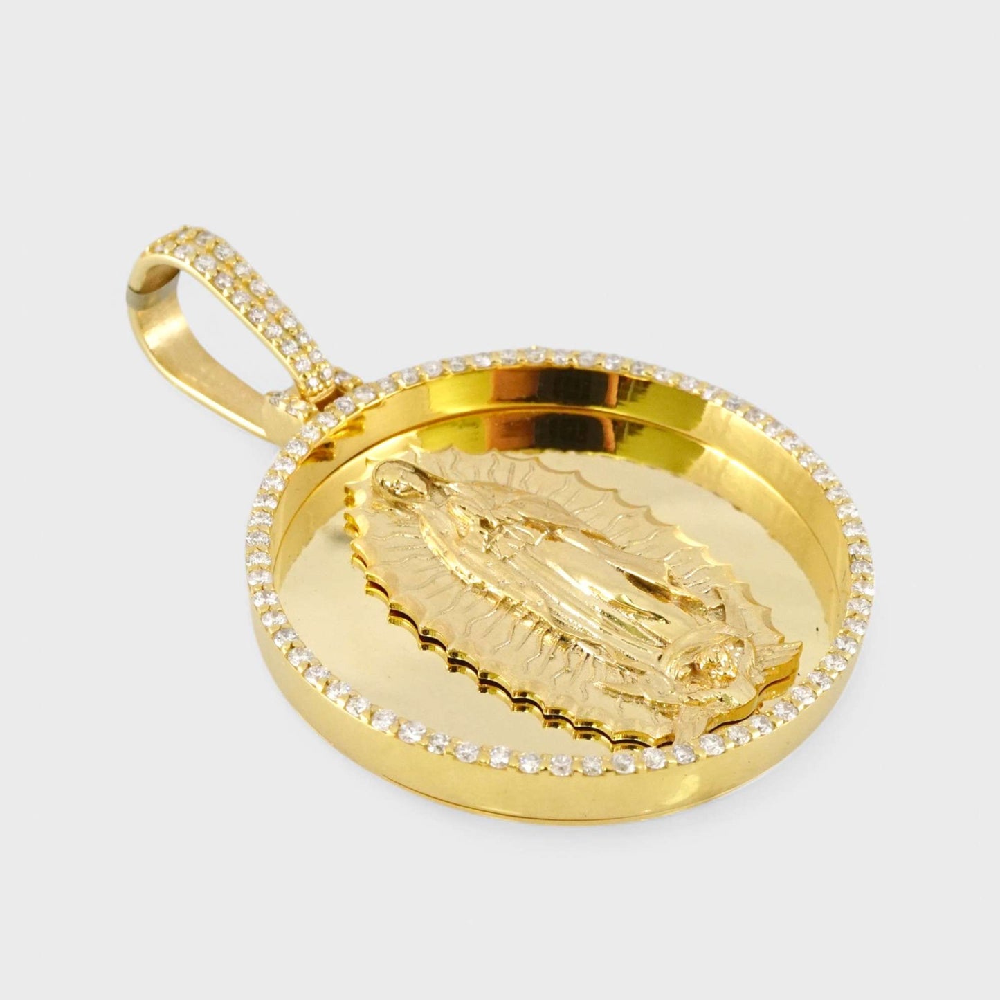 14k Yellow Gold Guadalupe Medal image 2