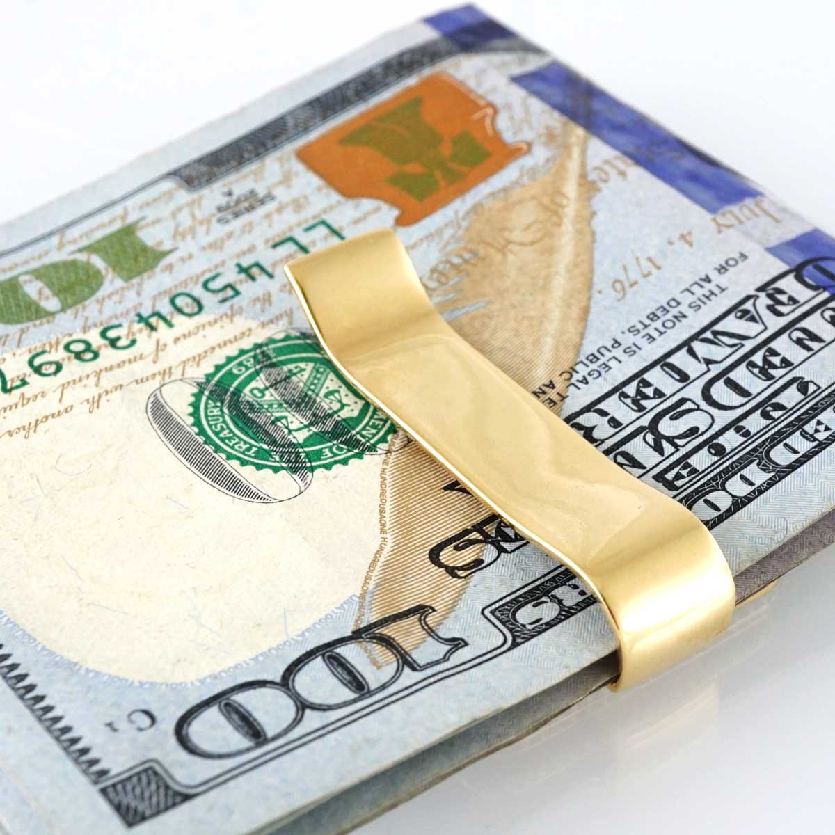 14k Yellow Gold Diamond Rolls Royce Money Clip image 1