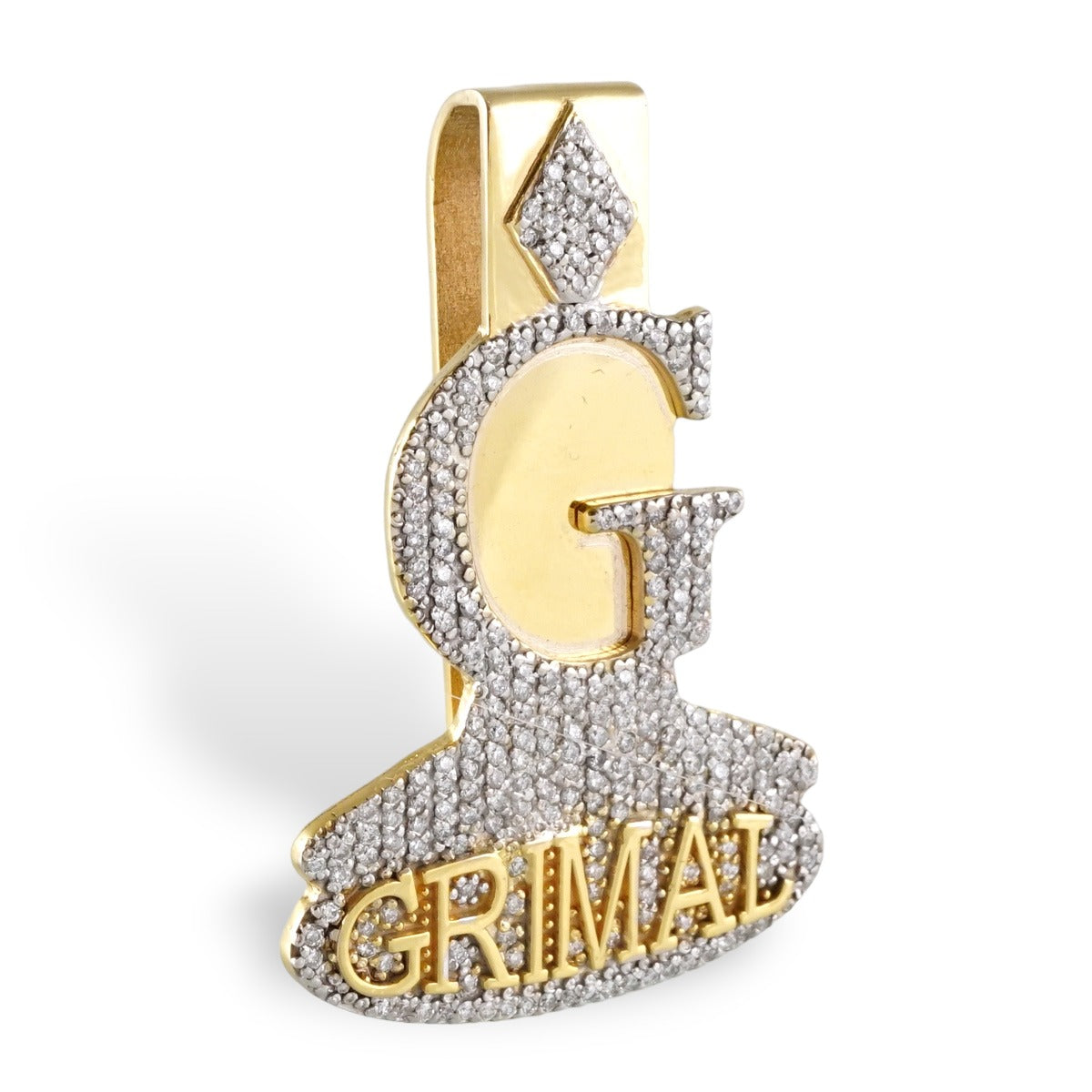 14k Gold Diamond Custom Money Clip image 2