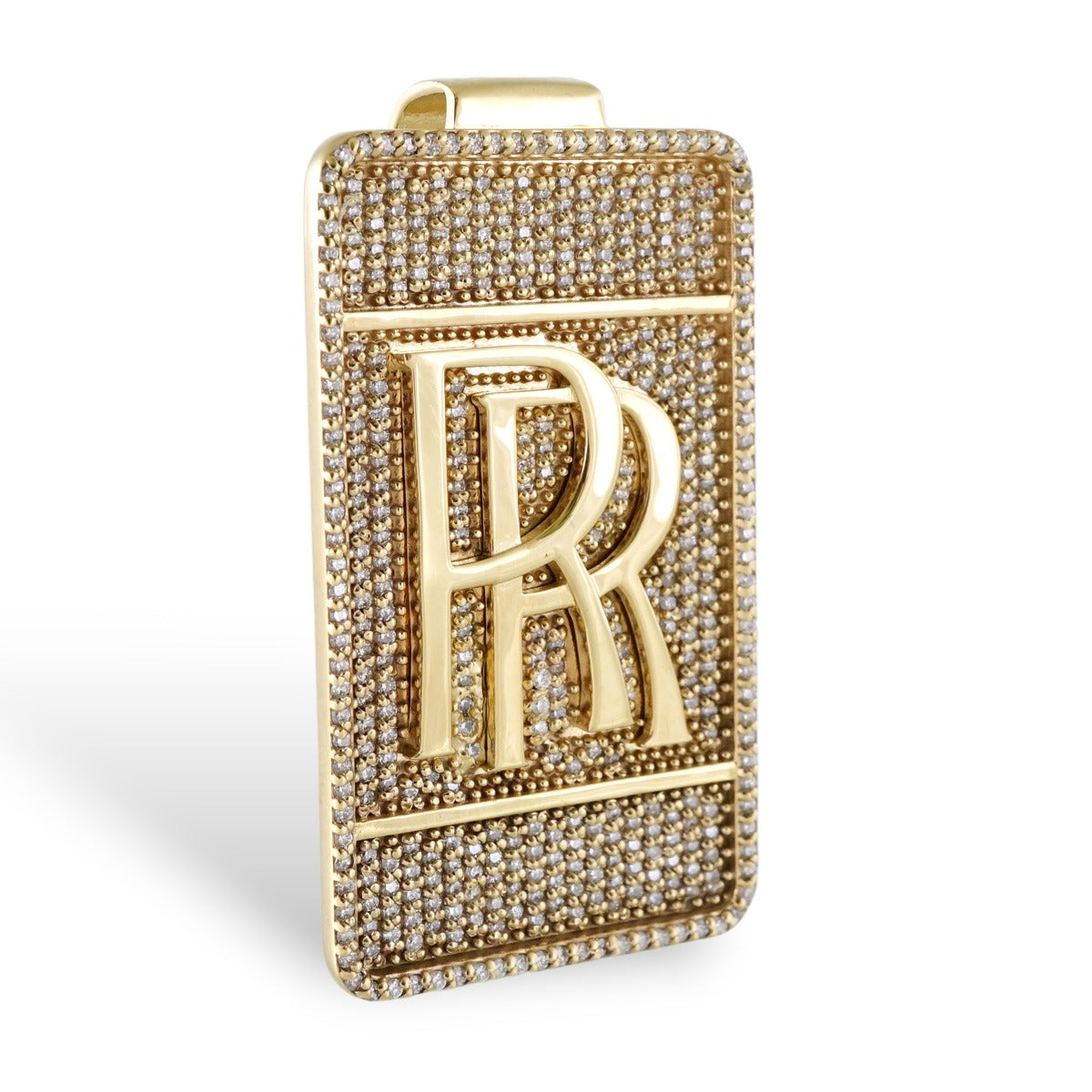 14k Yellow Gold Diamond Rolls Royce Money Clip image 2