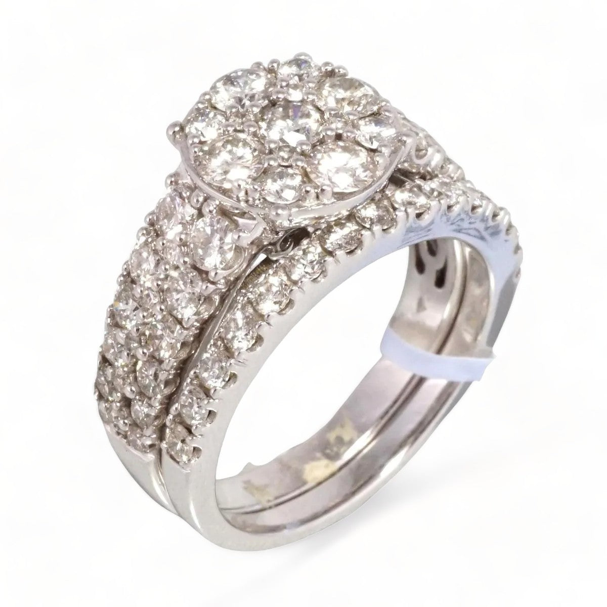 Diamond Duo White Gold Ring 14k image 0