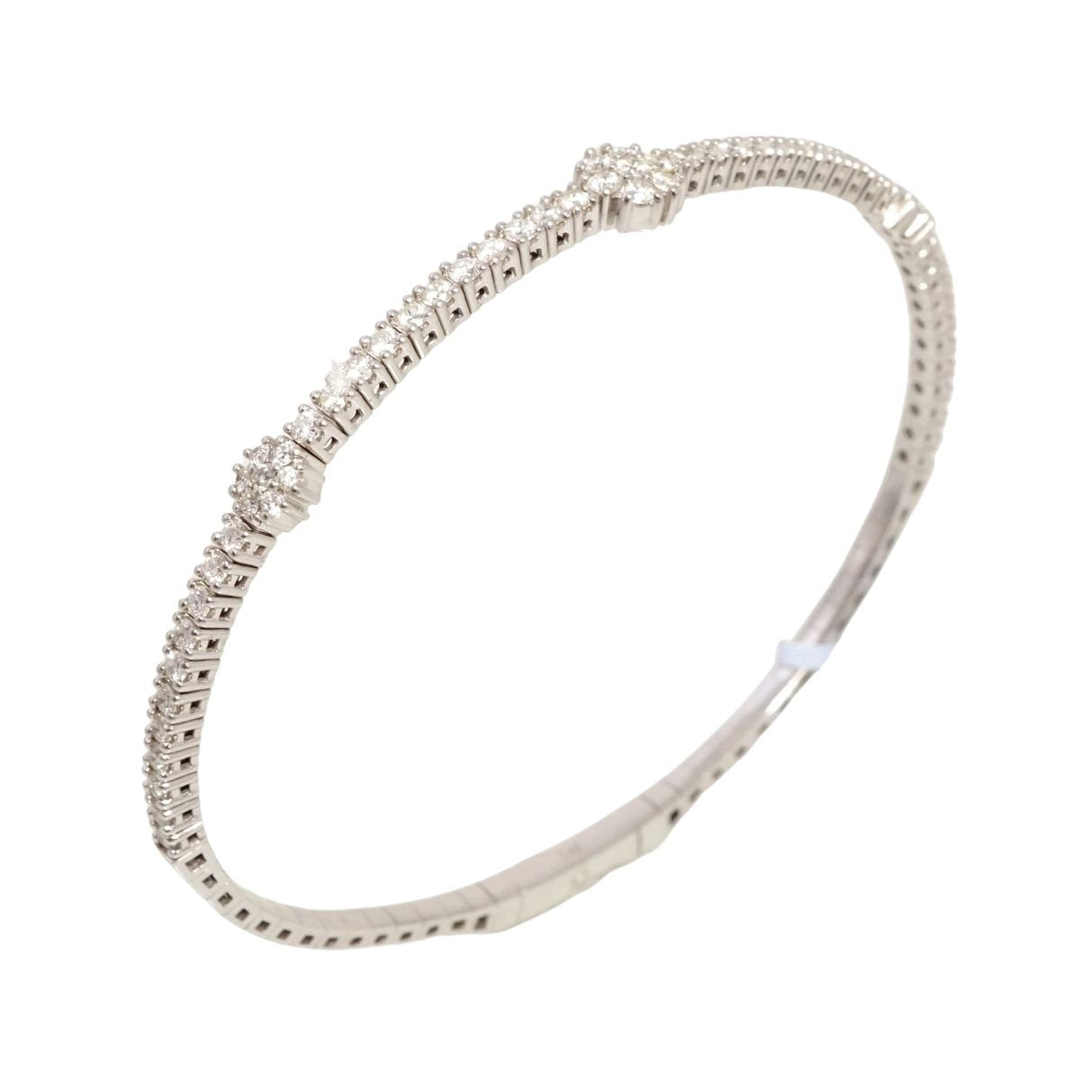 14k Gold Diamond Bracelet - White image
