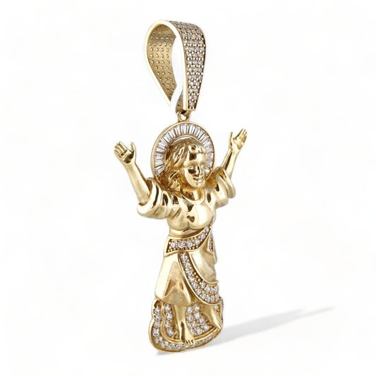10k Gold Diamond Divino Niño Pendant image 0