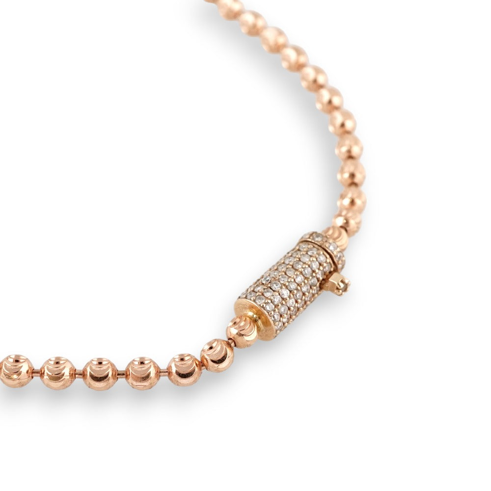 Unisex 14k Rose Gold Ball Chain image 2