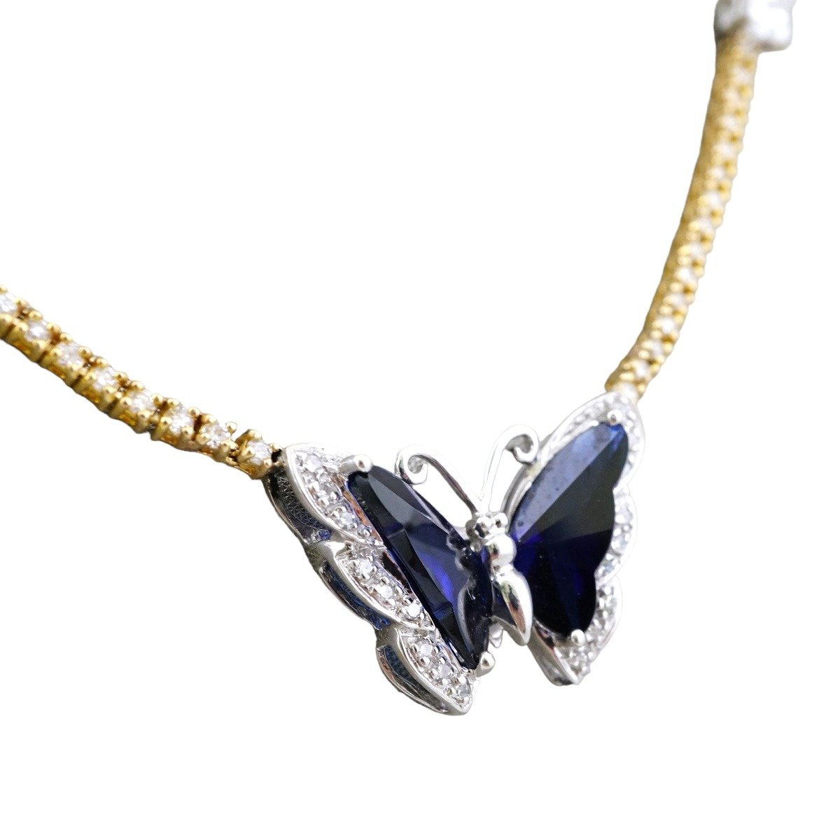 14K Women's Butterfly Tennis Gold Chain image 2