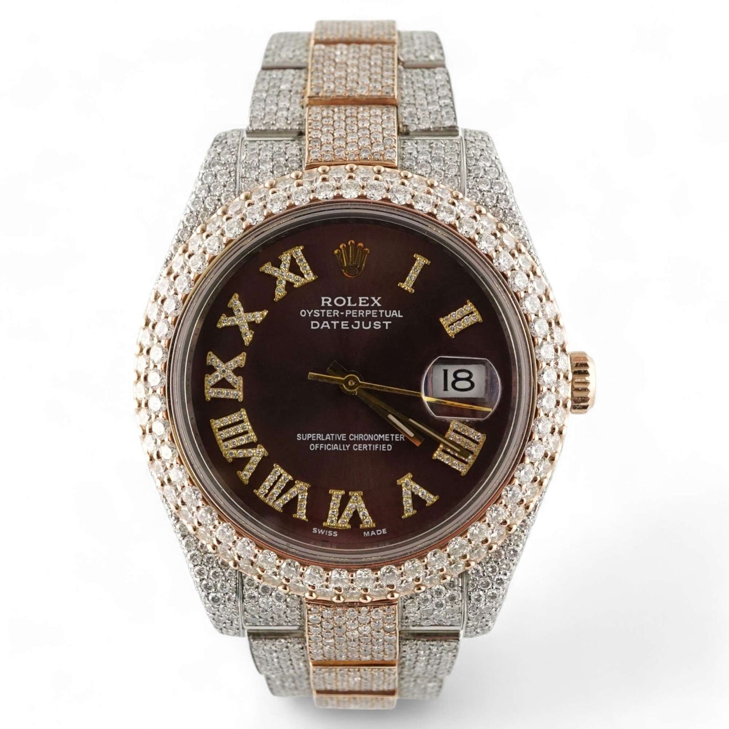 Rolex Datejust Gold Custom Diamond 41mm - Pre-Owned image 0