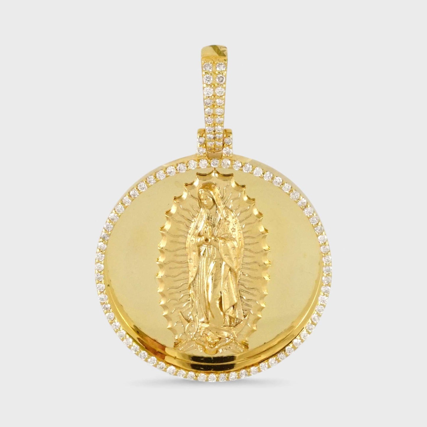 14k Yellow Gold Guadalupe Medal image 0