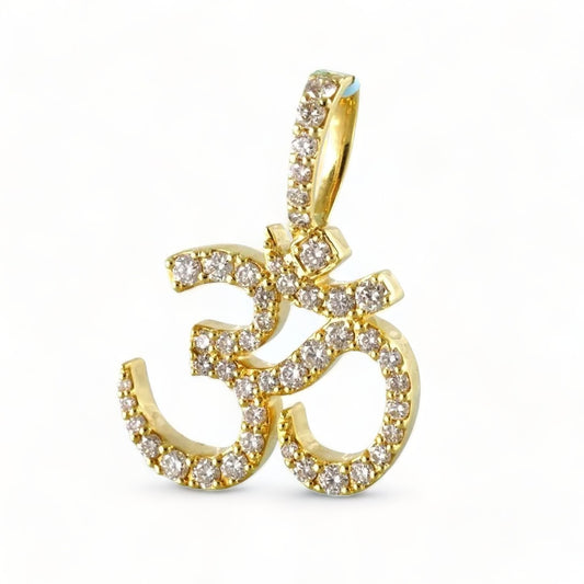 14k Gold Diamond Spiritual Symbol Charm image 0