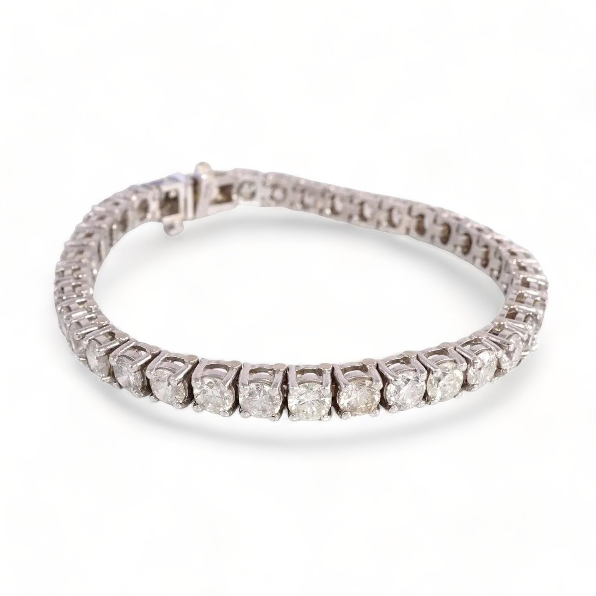 14k Diamond Tennis White Gold Bracelet image 0