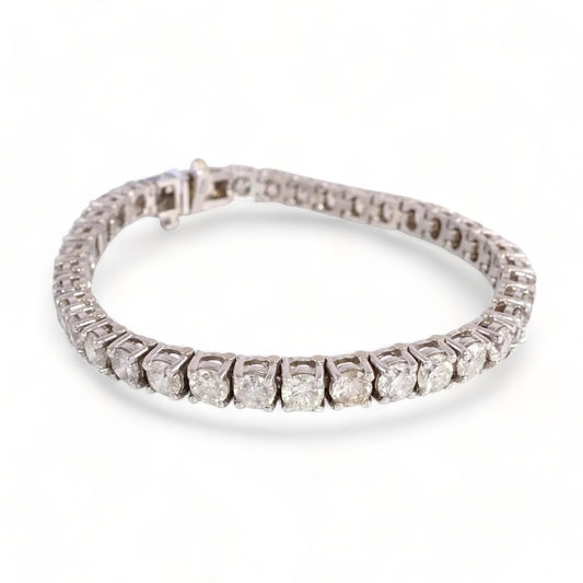 14k Diamond Tennis White Gold Bracelet image 0
